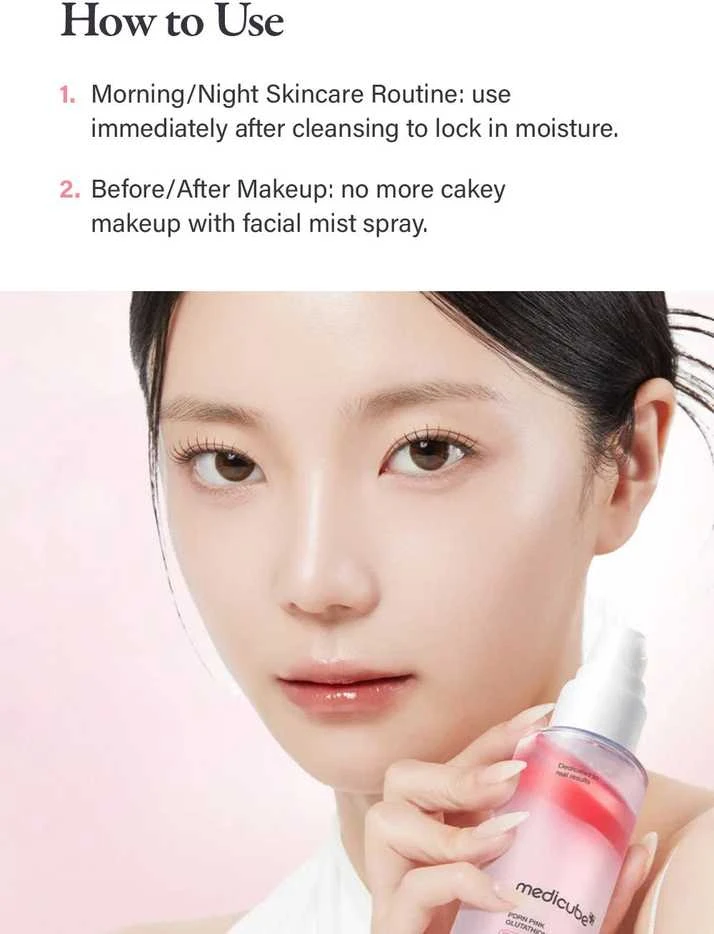 Stangrinamoji veido dulksna Medicube PDRN Pink Glutathione Serum Mist, 100 ml