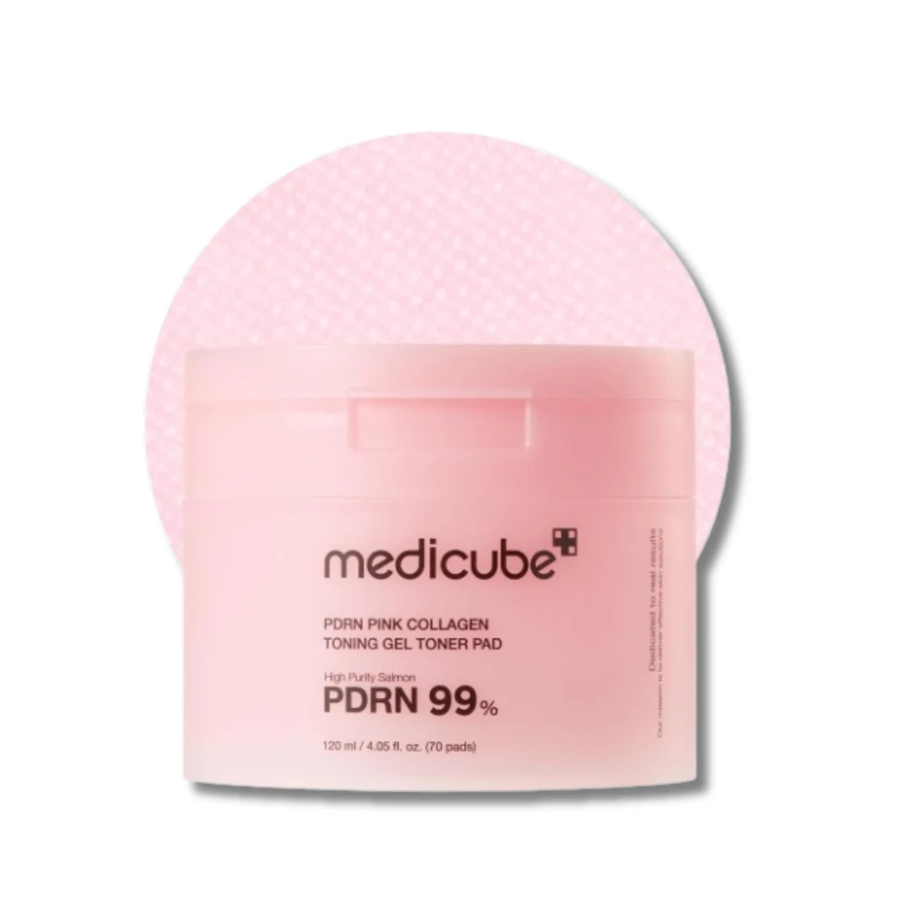 Medicube Salmon DNA PDRN Rožinė Collagen Jelly Pad veido padeliai 70 vnt