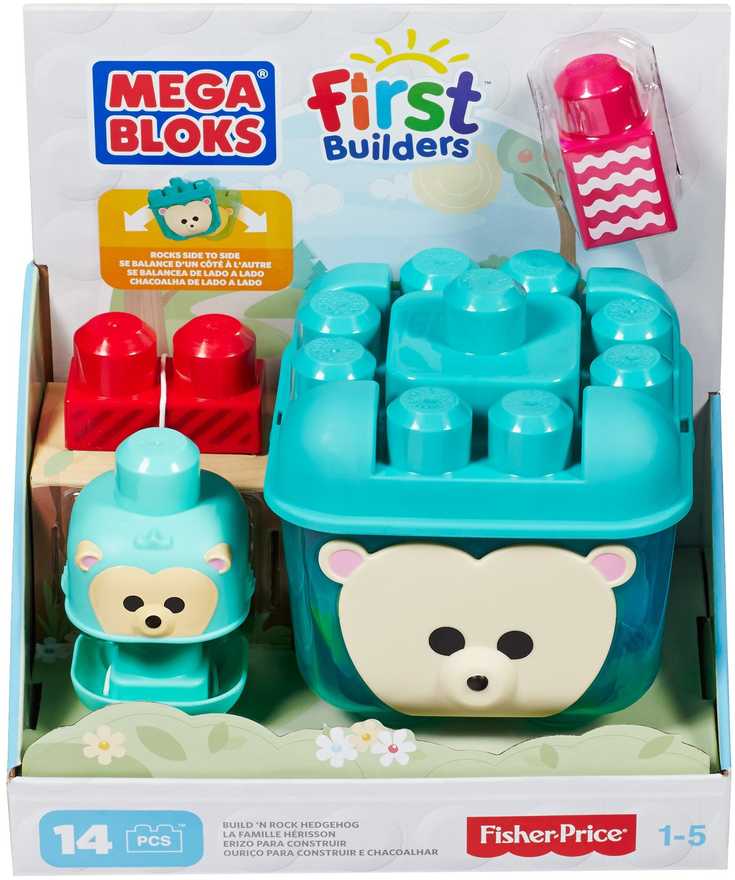 Mega Bloks, Pirmieji statybininkai, Konstruoti - Svyruojantis Ežiukas, Konstruktorius Rinkinys, Unisex, 1-5 Metalas