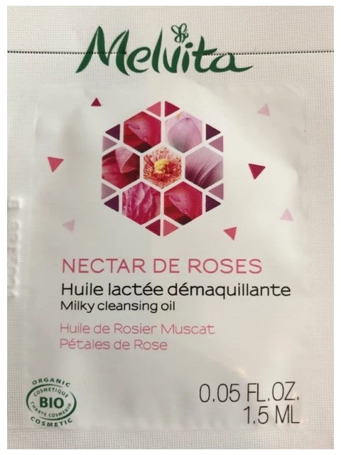 Melvita, „Nectar de Roses“, ekologiškas, valomasis aliejus veidui, 1,5 ml *mėginėlis