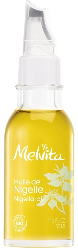 Melvita, Nigella, ekologiškas, balansuojantis, aliejus, veidui ir kūnui, 50 ml *Testuojamasis rinkinys