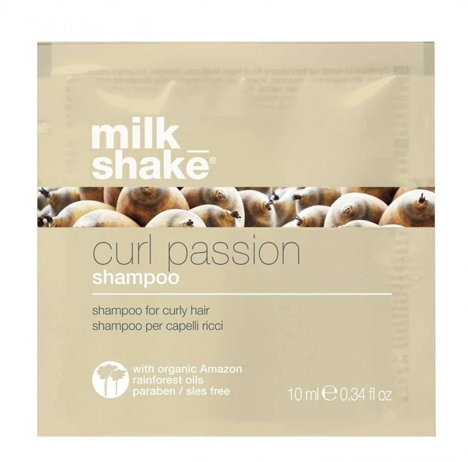 Milk Shake Pieno kokteilis, Garbanų aistra, Be parabenų, Plaukų šampūnas, Švelnumas - Lengvas paklusnumas, 10 ml