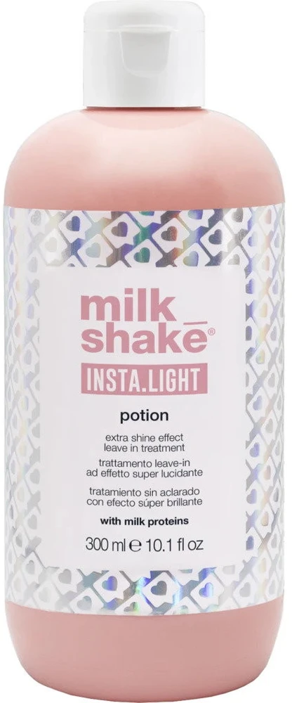Milk Shake Insta.Light Potion Leave In Treatment Nenuplaunama blizgesio suteikianti priemonė plaukams, 300 ml