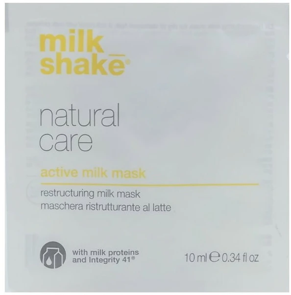 Milk Shake Natural Care Active Milk Hair Treatment Kreminis Mask For Spalvą išsaugantis, 10 ml