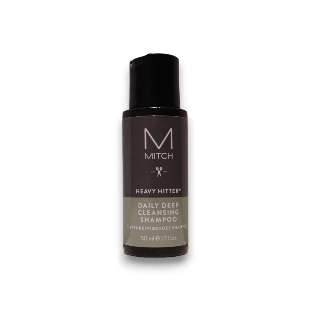 „Mitch by Paul Mitchell“ plaukų priežiūros priemonė „Heavy Hitter“ be parabenų, giliai valomoji plaukų kaukė, 50 ml
