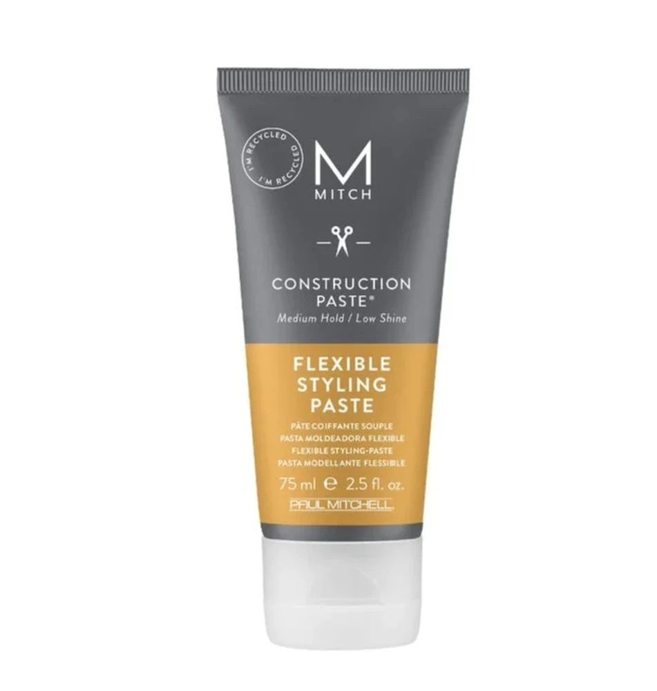 Mitch by Paul Mitchell Styling Construction plaukų formavimo pasta be parabenų, lanksčiai fiksuojantiems plaukams, 75 ml