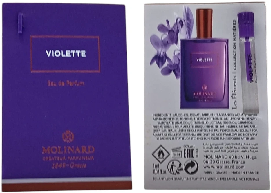 Molinard, Les Elements Collection - Violette, Eau De Parfum, For Women, 1 ml *Vial