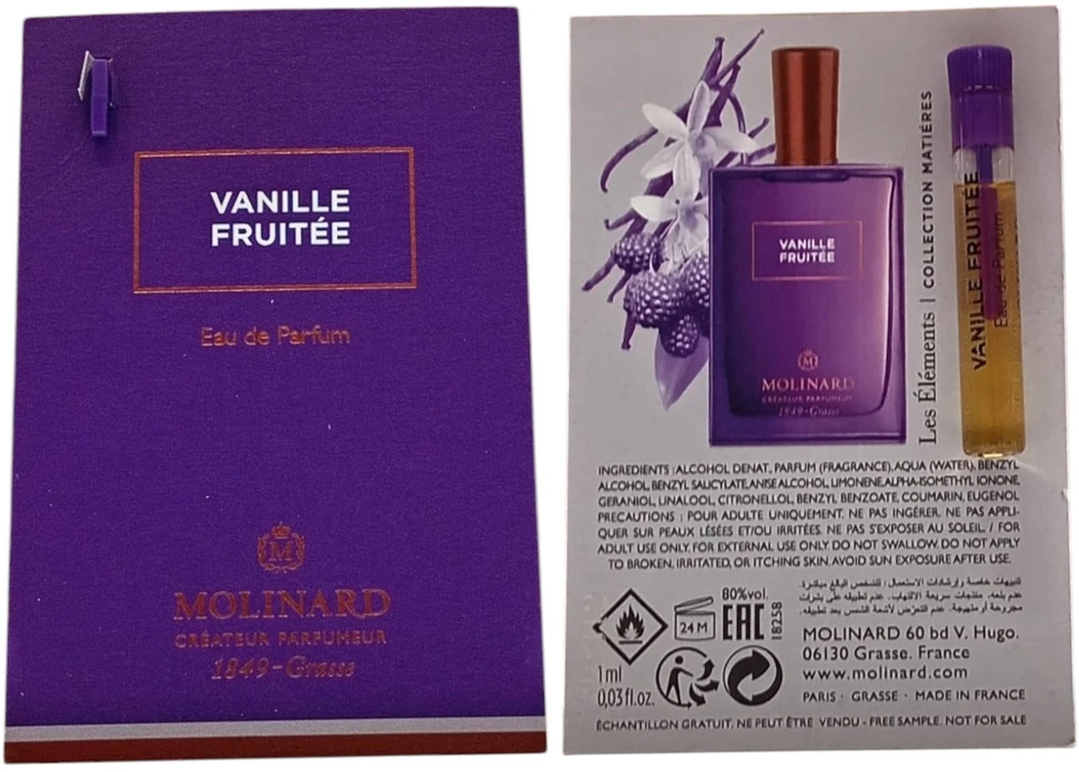 Molinard, Les Elements - Vanille Fruitee, Eau De Parfum, Unisex, 1 ml *Vial