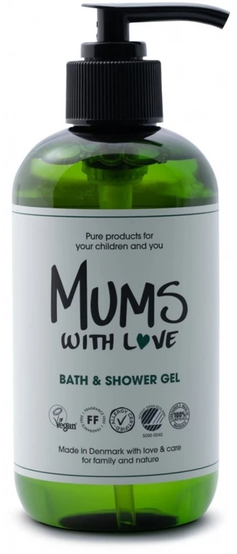 Mums With Love valomoji ir drėkinamoji dušo želė visiems odos tipams, 250 ml