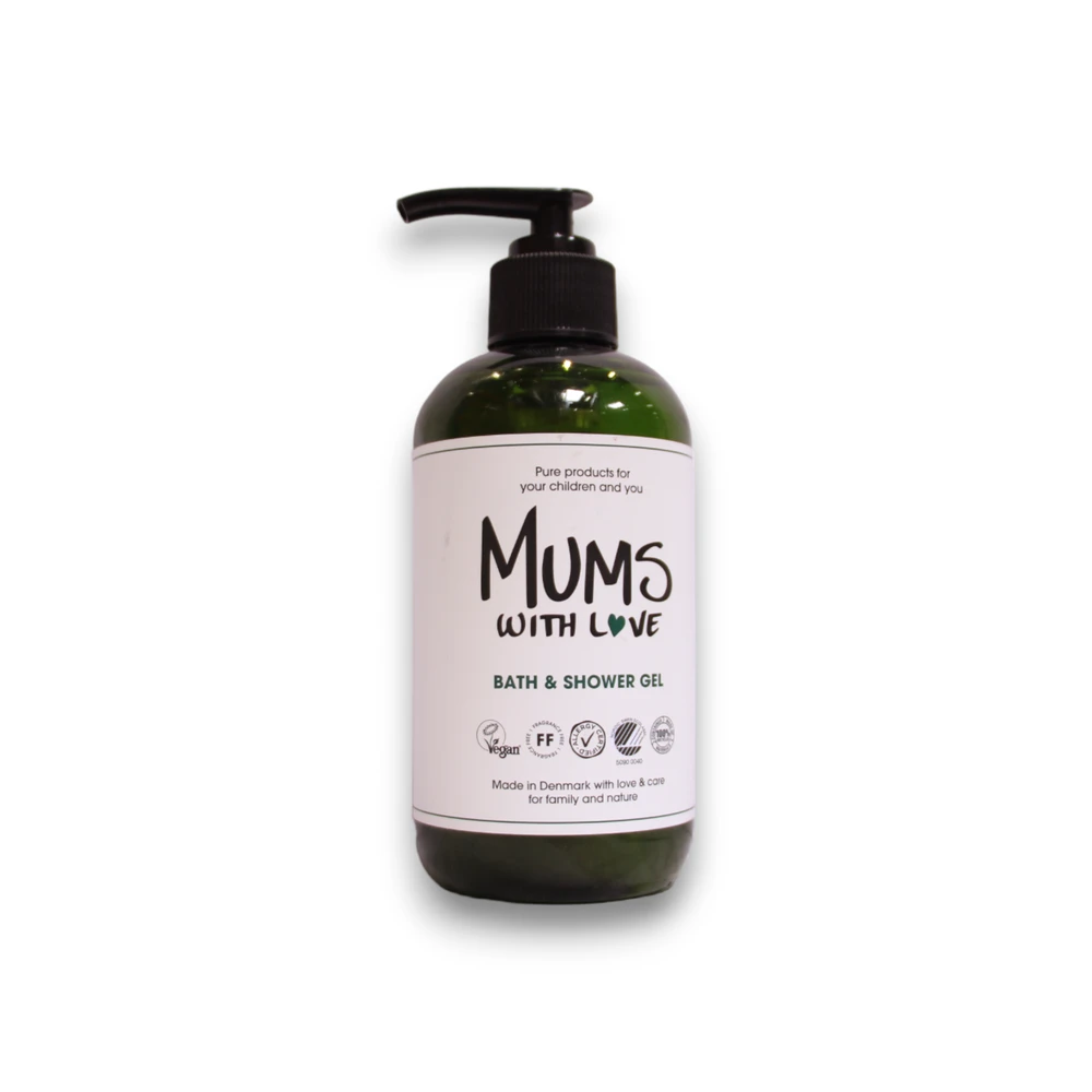 Mums With Love valomoji ir drėkinamoji dušo želė visiems odos tipams, 250 ml