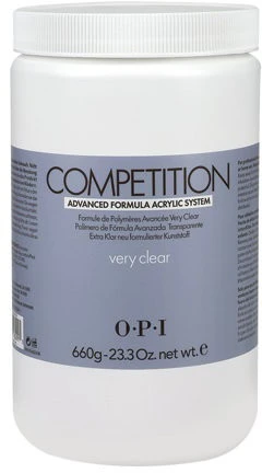 „Opi Competition“ akriliniai nagų milteliai labai skaidrūs, 660 g