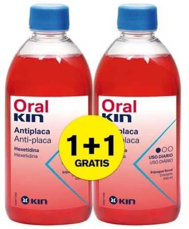 Oralkin burnos skalavimo skystis 500ml + 500ml Nemokama