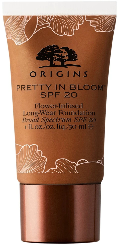 „Origins Pretty In Bloom“ ilgai išliekantis kreminis makiažo pagrindas „710 Very Deep Cool SPF 20“, 30 ml