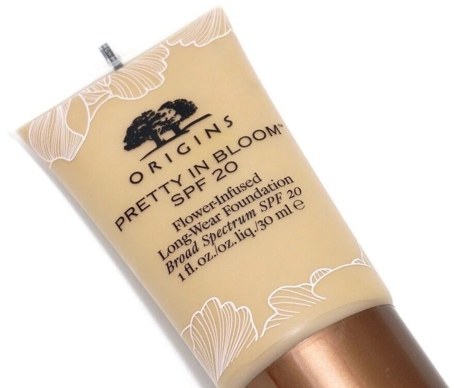 „Origins Pretty In Bloom“ ilgai išliekantis kreminis makiažo pagrindas „610 Deep Neutral SPF 20“, 30 ml