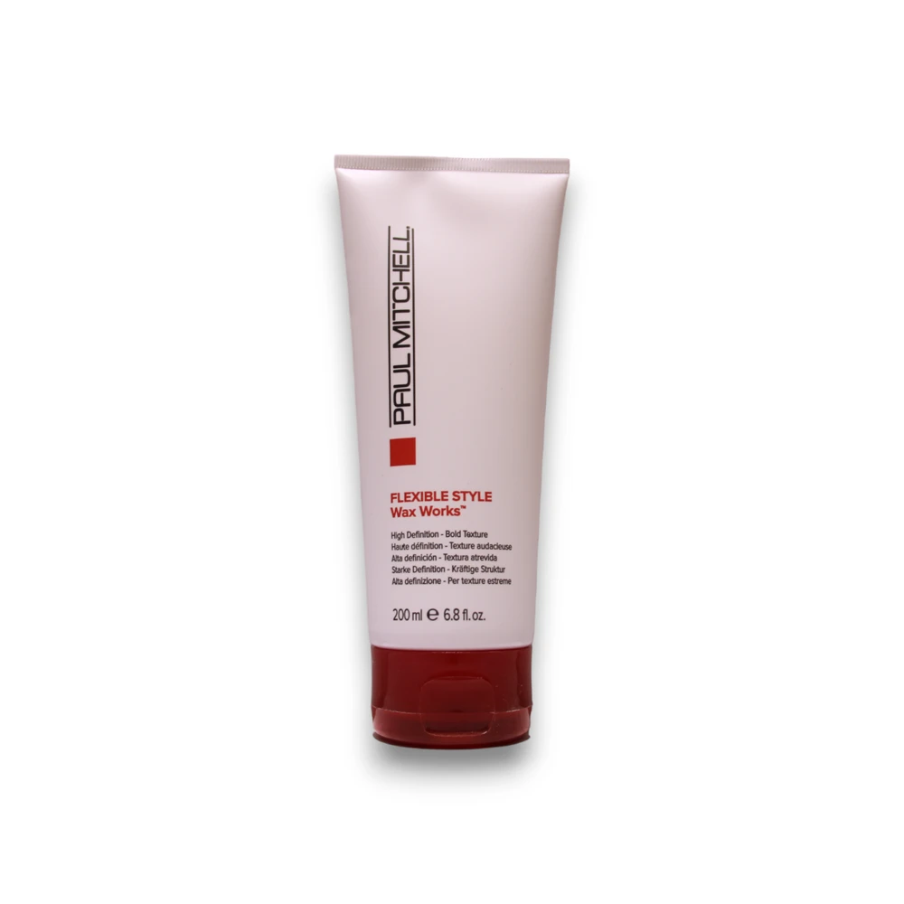 Paul Mitchell Flexible Style Wax Works plaukų formavimo gelis be parabenų, suteikiantis ryškumo ir tekstūros, 200 ml