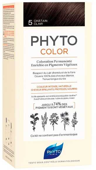 Phyto Paris "Phyto" plaukų dažai "Phytocolor 5 šviesiai rudas" 180g