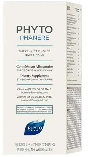 Phytophanére Mitybos Papildai Plaukams ir Nagams 120x40g