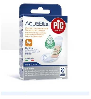 Pic Solution Pic Aquabloc Atsparus vandeniui Plasters Medium pleistrai 20 vnt