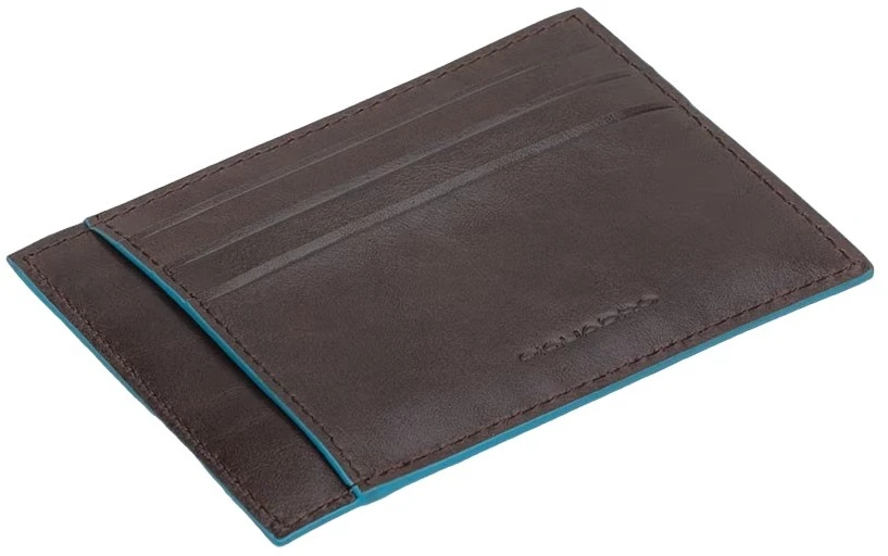 Piquadro, Mėlyna Square, odinis vizitinių kortelių dėklas, PP2762B2R, Mogano, unisex