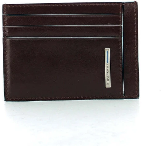 Piquadro, Mėlyna Square, odinis vizitinių kortelių dėklas, PP2762B2R, Mogano, unisex