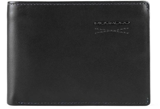 Piquadro, Obidos, Leather Wallet, Slim, PU257W110R-N, Juodas, For Men