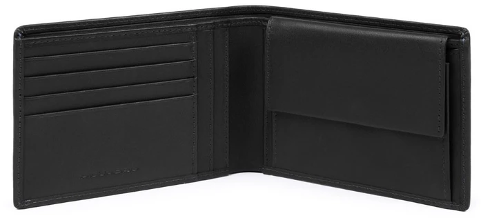 Piquadro, Obidos, Leather Wallet, Slim, PU257W110R-N, Juodas, For Men