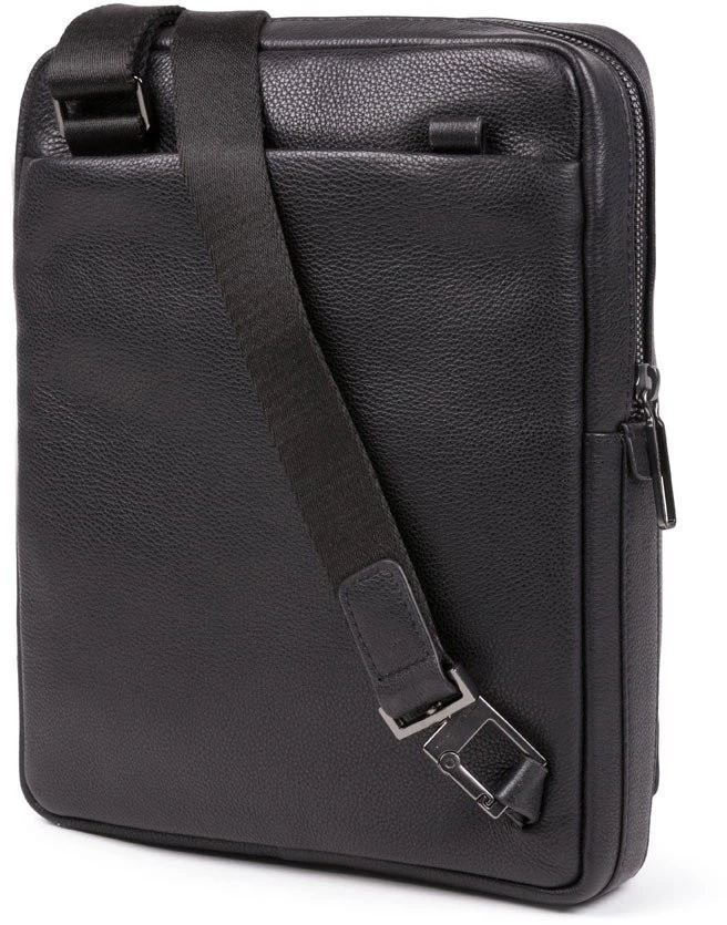 Piquadro, Tallin, iPad Sleeve, Leather Crossbody Bag, Juodas, CA1816W108, 21.5 x 27 x 7 cm, For Men