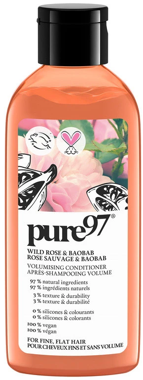 Pure97 Rose & Baobab Hair Šampūnas For Volume plaukų šampūnas, 200 ml