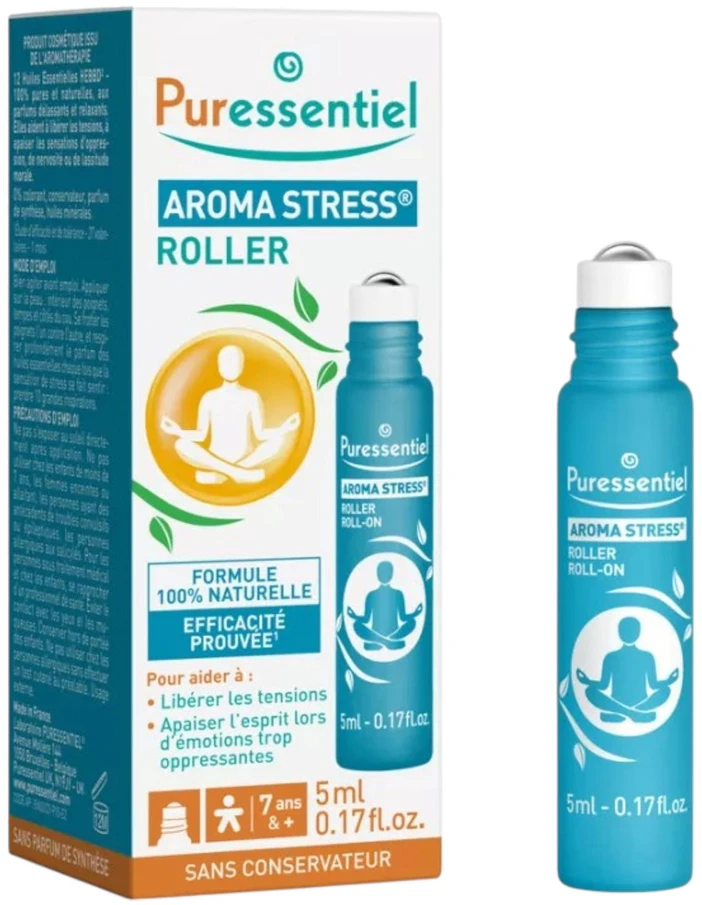 „Puressentiel“ streso malšinimo rutulinis kūno aliejus galvai, 5 ml