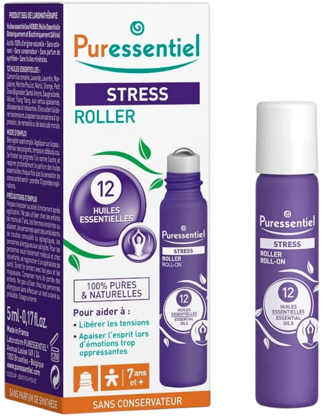 „Puressentiel“ streso malšinimo rutulinis kūno aliejus galvai, 5 ml