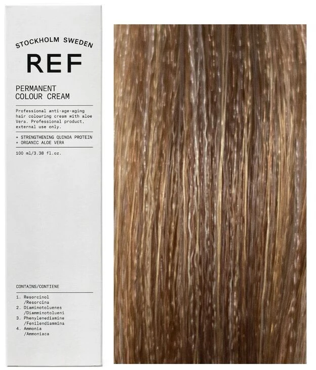 Ref Stockholm REF Permanent Colour Vegan Permanent Hair Dye 8.31 Light Golden Ash Skirtas šviesiems plaukams, 100 ml