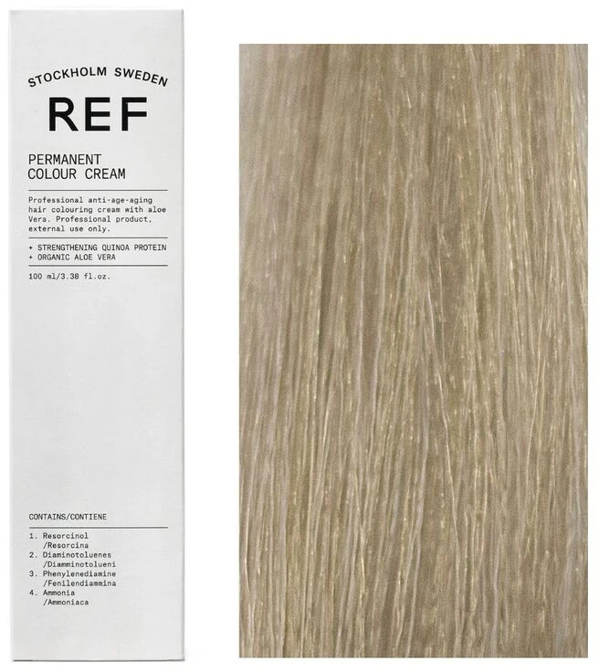 Ref Stockholm REF Permanent Colour Vegan Permanent Hair Dye 9.1 Very Light Ash Skirtas šviesiems plaukams, 100 ml