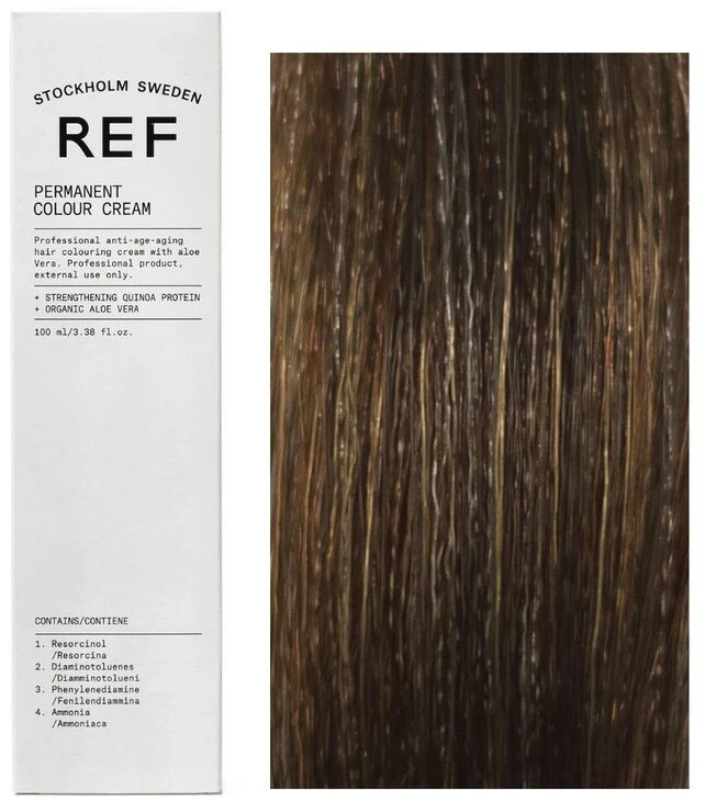 Ref Stockholm REF Permanent Colour Vegan Permanent Hair Dye 7.31 Golden Ash Skirtas šviesiems plaukams, 100 ml