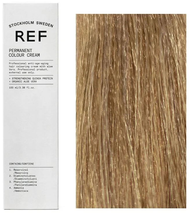 Ref Stockholm REF Permanent Colour Vegan Permanent Hair Dye 8.00 Intense Natural Light Skirtas šviesiems plaukams, 100 ml