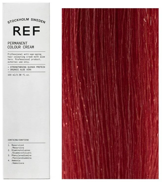 Ref Stockholm REF Permanent Colour 8.66 Intense Raudona Light Skirtas šviesiems plaukams, 100 ml