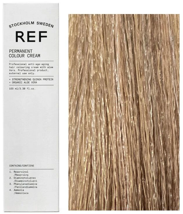 Ref Stockholm REF Permanent Colour Vegan Permanent Hair Dye 9.31 Very Light Golden Ash Skirtas šviesiems plaukams, 100 ml