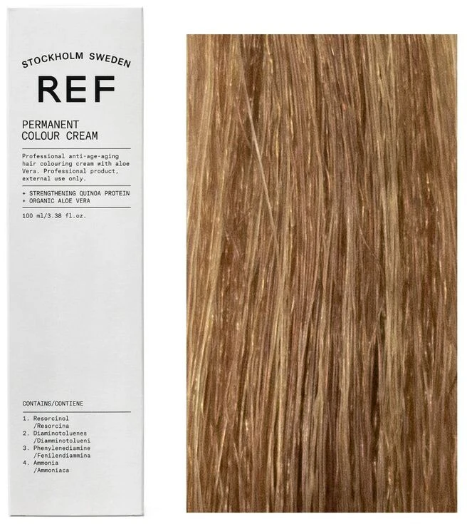 Ref Stockholm REF Permanent Colour Vegan Permanent Hair Dye 8.3 Light Golden Skirtas šviesiems plaukams, 100 ml