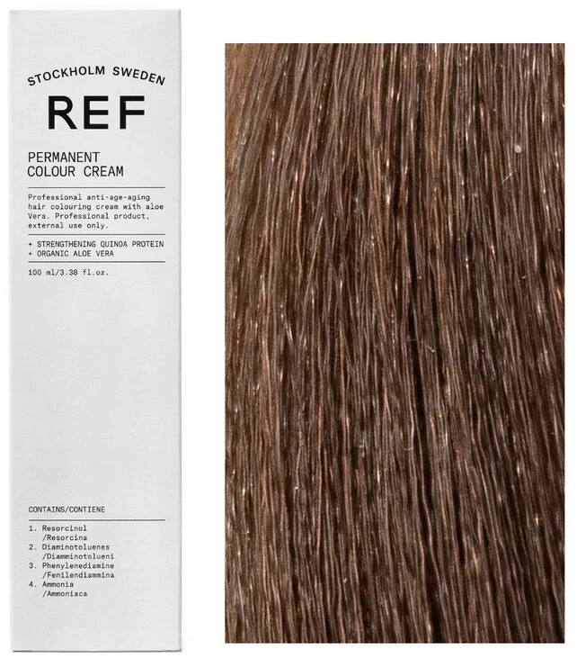 Ref Stockholm REF Permanent Colour Vegan Permanent Hair Dye 7.003 Bahia Natural Skirtas šviesiems plaukams, 100 ml