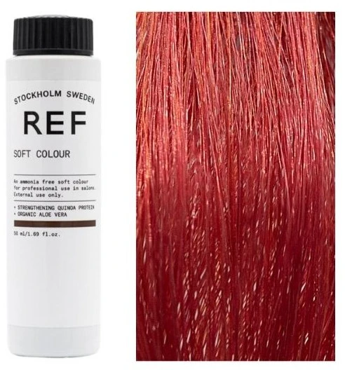 Ref Stockholm REF Soft Colour Vegan Demi-Permanent Hair Dye 8.66 Intense Raudona Light Skirtas šviesiems plaukams, 50 ml
