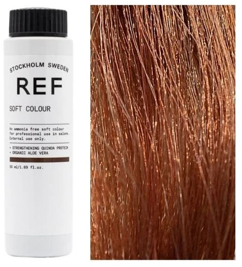 Ref Stockholm REF Soft Colour Vegan Demi-Permanent Hair Dye 7.43 Golden Copper Skirtas šviesiems plaukams, 50 ml