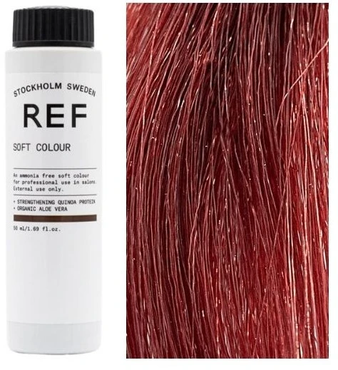 Ref Stockholm REF Soft Colour Vegan Demi-Permanent Hair Dye 6.66 Intense Raudona Dark Skirtas šviesiems plaukams, 50 ml