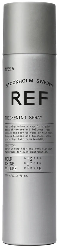 REF Volume & Bodifying No.215 Vegan Plaukų lakas Storinamoji, lengvos fiksacijos priemonė, 300 ml