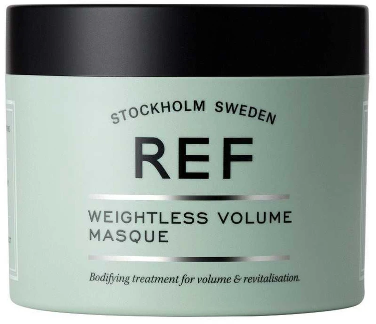 REF „Weightless Volume“ veganiška plaukų kaukė „Kreminis“ suteikianti apimties, 250 ml