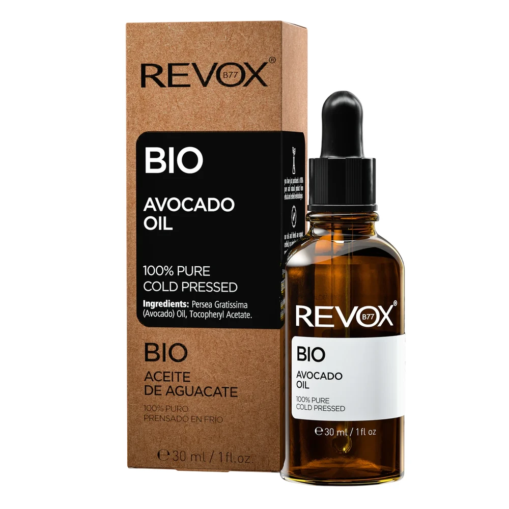 „Revox B77 Bio“ avokadų maitinamasis aliejus veidui, kūnui ir plaukams, 30 ml