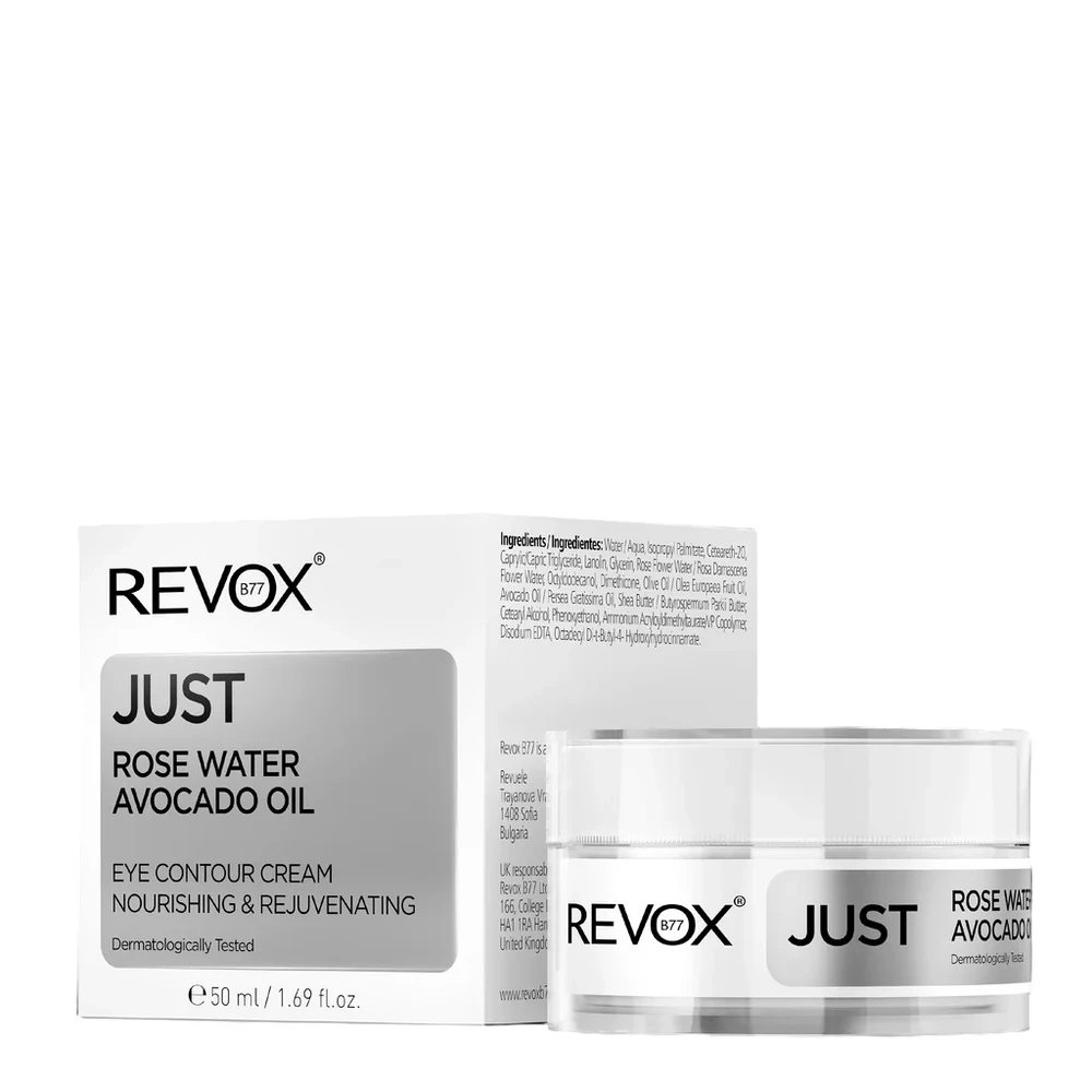 Revox B77 Just Rose Vanduo & Avocado Oil maitininantis Paakių kremas, 50 ml