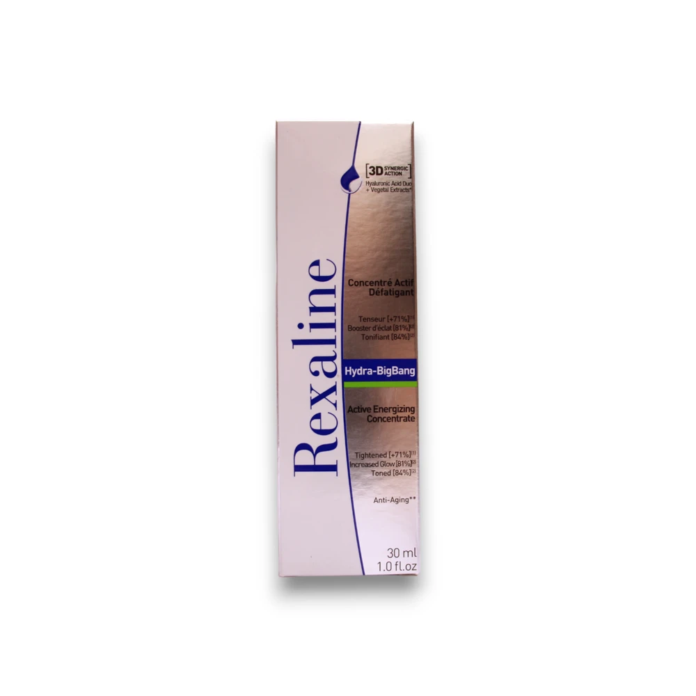 „Rexaline 3D Hydra Bigbang“ gaivinantis veido serumas su hialurono rūgštimi, 30 ml