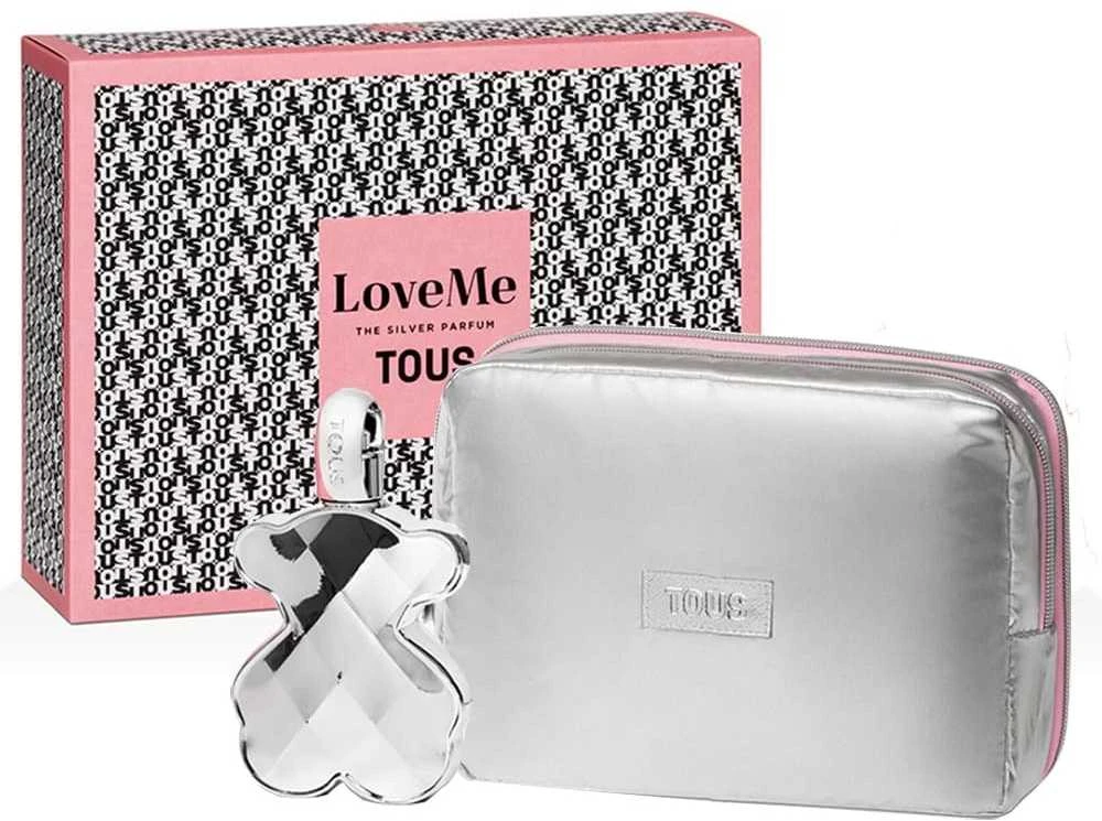 Rinkinys Tous Love The Sidabrinis EDP 90ml Tualeto reikmenų maišelis