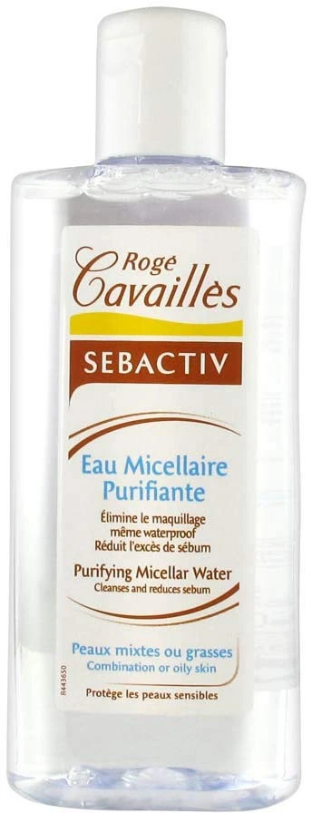 Roger Cavailles, Sebactiv, valomasis, micelinis Vanduo, visiems odos tipams, 250 ml *Testuojamasis rinkinys