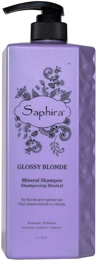 Šampūnas šviesiems plaukams Saphira Glossy Skirtas šviesiems plaukams Šampūnas SAFGBS4, 1000 ml