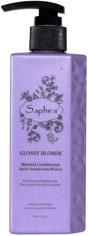 Kondicionierius plaukams Saphira Glossy Skirtas šviesiems plaukams Mineral Conditioner SAFGBC2, šviesiems plaukams, 250 ml